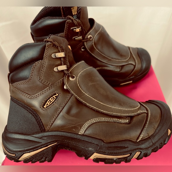 KEEN Men's Mt Vernon 6" MET Waterproof Boot (Steel Toe) Cascade Brown  Size 8.5D - Picture 7 of 13